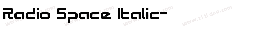 Radio Space Italic字体转换